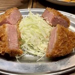 農家ごはん つかだ食堂 - 厚切りハムカツ