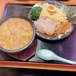 Takemoto Shouten Tsukemen Kaitakusha - 濃厚豚骨伊勢エビつけ麺（醤油）