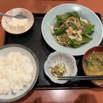 萬来軒 - 今週のおすすめ　肉ピーマン定食¥950