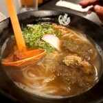 うどん道場 - かすうどん　梅&とろろ　トッピング