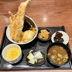 うおかぎ食堂 - 海老穴子天丼定食
