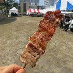 Sumibi Kushiyaki Ueno - 豚バラ。結構薄いので量は適度です。