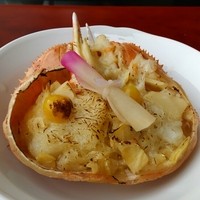 日本料理 みゆき - 焼き物 蟹の甲羅焼き 蟹爪を添えて