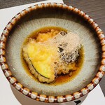 新宿 鮨 よこ田 - さわらと丸茄子のおひたし