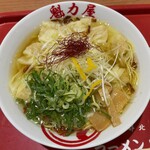 ラーメン魁力屋 - 黄金塩雲吞麺