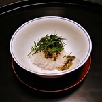 乃り英 - 芝漬けの飯蒸し