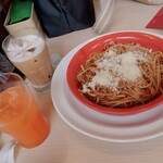 ガスト - 濃厚ミートソース　ドリンクセット　全景