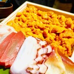 銘酒居酒屋 頑固おやじ - ウニ盛り合わせ
