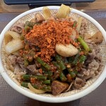 すき家 - トリプルニンニク牛丼 大盛