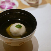 和 のぎ - 穴子餅と焼き茄子お椀