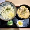 いろは - どんぶり定食 親子丼・ぶっかけ うどんの中盛り 1.5玉 上から