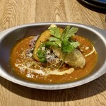 214392263 - 選べるメインから、バターチキンカレーササミ天添え