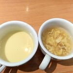 Suteki Miya - コーンポタージュと鶏肉としいたけのスープ
