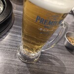 焼肉 親鳥専門店 ばかたれ - 生ビール(香るエール) 690円