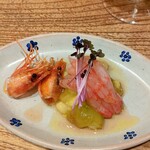 ラ ピニャータ - しまえびは香ばしい苦味が絶妙の焼き茄子と