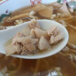 喜多方ラーメン 天高盛 - 刻まれたチャーシュー
