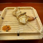 いしまる - 北寄貝串焼き　こんなんまさに酒のアテ