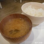 道とん堀 - 味噌汁＆ごはん