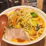 ボウボウラーメン とみ - 野菜ホウボウ鬼辛(赤)
