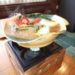 オーベルジュ はなぶさ 日光 - 伊勢海老の味噌汁 (出汁は、前夜夕食時「造里の伊勢海老頭」を使用)