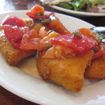 トラットリア フランコ - ＜再訪の写真＞秋鮭のフライ。３種前菜のうちの一つです。