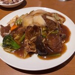 中国料理 百楽 - 牛肉あんかけ焼きそば