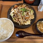 から好し - 好し次郎マシマシ盛りから揚げ野菜あんかけ定食 ¥1000（ご飯大盛り＋¥30）