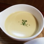 キッチン ブルー グローブ - 冷製コーンスープ