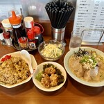 若水飯店 - 豚骨醤油チャーシューのCセット¥1200。