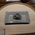 温石 - 鯵の胡瓜巻き 梅肉