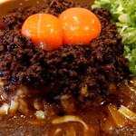 元祖台湾カレー - 台湾カレーダブル＋チーズトッピングのアップ