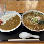 ほそ島や - 半カレーライス 中華ソバ ¥1,300（価格は訪問時）