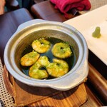 Pépé la poule - Shrimp fried in ajillo sauce