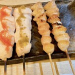 Sumibiyaki Yuuzen - ささみ280円、ぼんじり220円