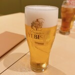 鮨 歴々 - いっぱい目のビール