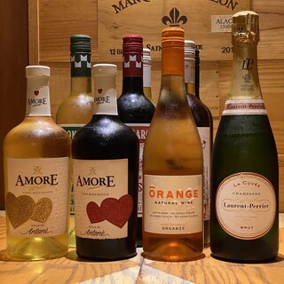 こだわりのオーガニックワインをご用意！日本酒や焼酎も！