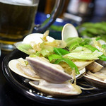 居酒屋 江戸ツ子長さん - アサリとネギの炒め…こいつがうっまい！