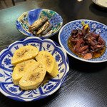 庄市 - イワシ、たこ、だし巻きの突き出し