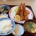 水戸屋食堂 - エビフライ定食¥1420