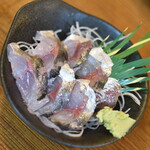 酒蔵 石松 - あじ刺身（４８０円）２０２３年８月