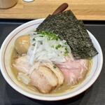 Temmeinashi - 特製中華そば「煮干し」1300円　濃厚への変更券 60円