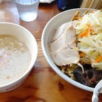 ぽっぽっ屋 - チャーシューつけ麺野菜増