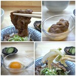 Warai No Ebisu - ＊お肉だけで頂いても美味しいですし、卵と共に頂くとすき焼き風に。^^