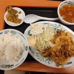 Hidakaya - しょうが焼き定食（790円）　ご飯小盛で-40円