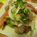 手打そば やっこ - とり唐甘酢かけ \500