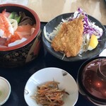 Tsukuba Toukyuu Gorufu Kurabu Resutoran - 海鮮丼☢️鱚フライ