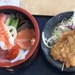 筑波東急ゴルフクラブレストラン - 海鮮丼☢️鱚フライ