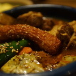 アジアンスープカリー べす - ラムカレー＋豚＋揚げチーズちくわ