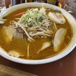 味の五十番 - カレーもやしラーメン（味噌）　こってり