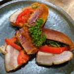 市川屋珈琲 - ベーコンとみぶ菜のサンド